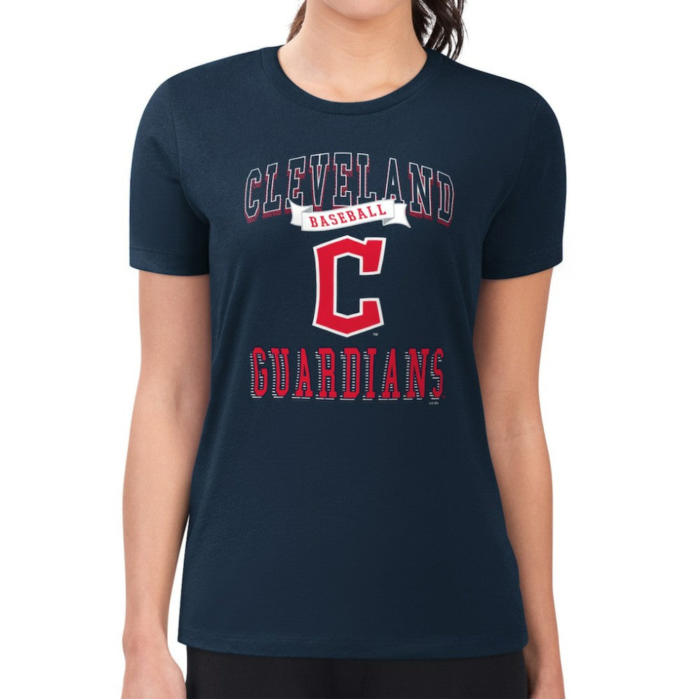 Cleveland Guardians G-III 4Her by Carl Banks Women's Super-Slim Fit Lightweight Team Logo Graphic T-Shirt Discount