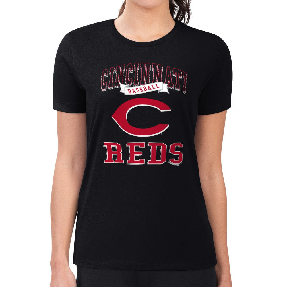 Cincinnati Reds G-III 4Her by Carl Banks Women's Super-Slim Fit Lightweight Team Logo Graphic T-Shirt for sale