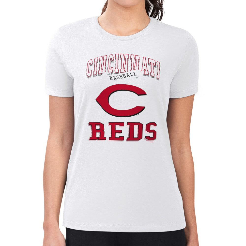 Cincinnati Reds G-III 4Her by Carl Banks Women's Super-Slim Fit Lightweight Team Logo Graphic T-Shirt Sale
