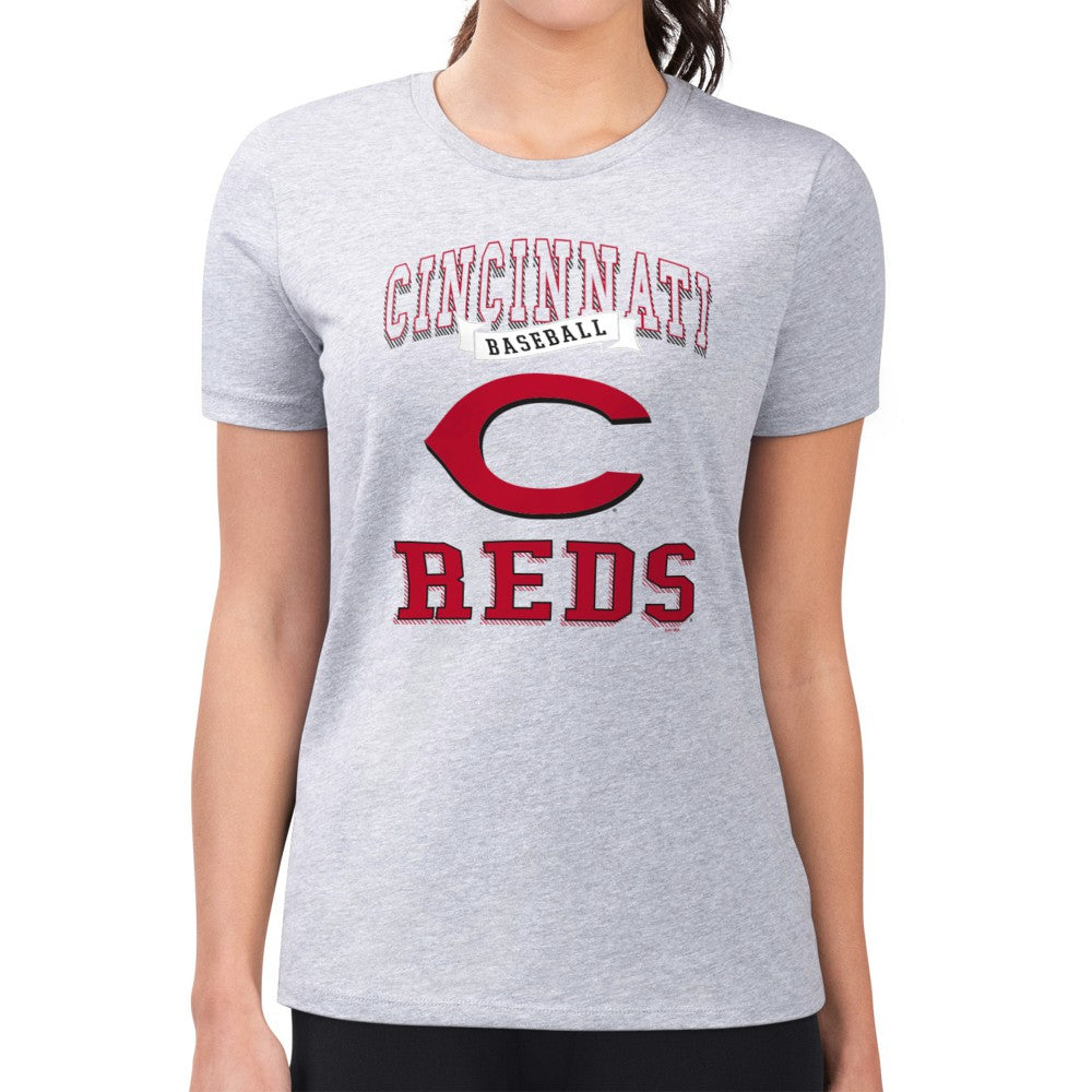 Cincinnati Reds G-III 4Her by Carl Banks Women's Super-Slim Fit Lightweight Team Logo Graphic T-Shirt Outlet
