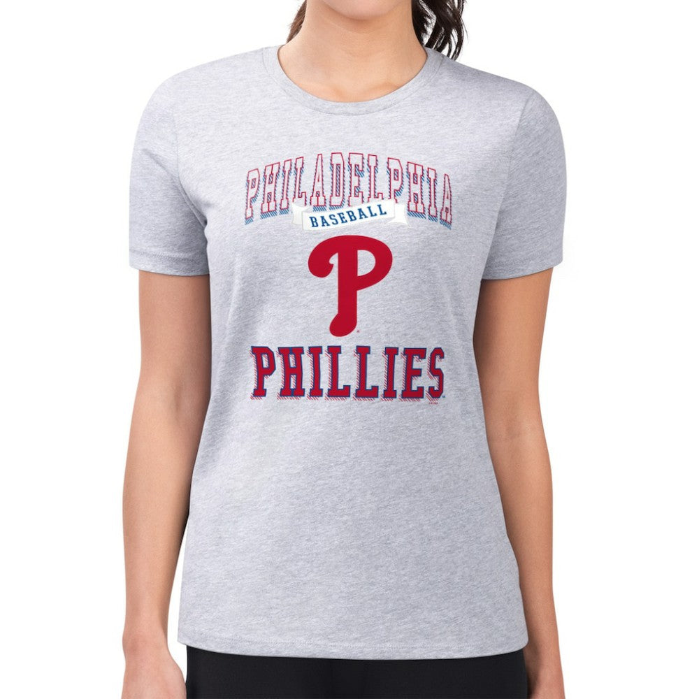 Philadelphia Phillies G-III 4Her by Carl Banks Women's Super-Slim Fit Lightweight Team Logo Graphic T-Shirt Outlet