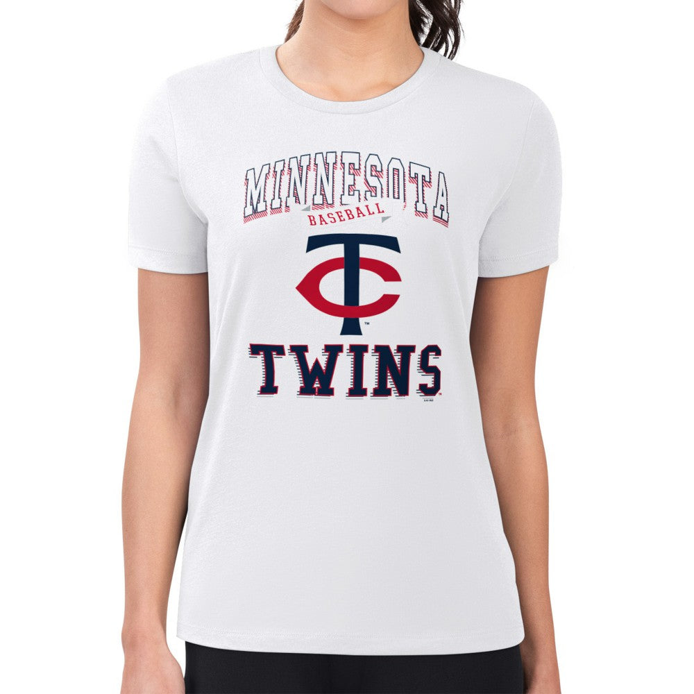 Minnesota Twins G-III 4Her by Carl Banks Women's Super-Slim Fit Lightweight Team Logo Graphic T-Shirt Outlet