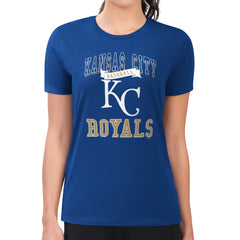 Kansas City Royals G-III 4Her by Carl Banks Women's Super-Slim Fit Lightweight Team Logo Graphic T-Shirt Outlet