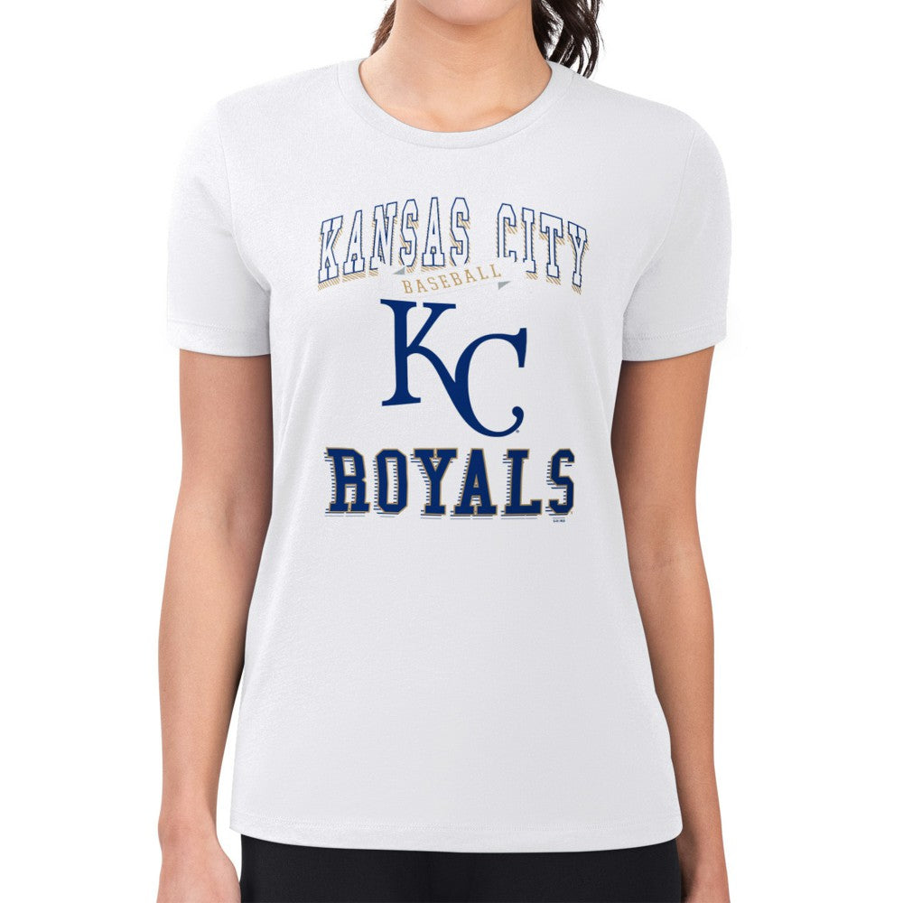 Kansas City Royals G-III 4Her by Carl Banks Women's Super-Slim Fit Lightweight Team Logo Graphic T-Shirt for sale