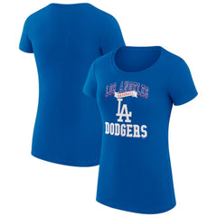 Los Angeles Dodgers G-III 4Her by Carl Banks Women's Super-Slim Fit Lightweight Team Logo Graphic T-Shirt Discount