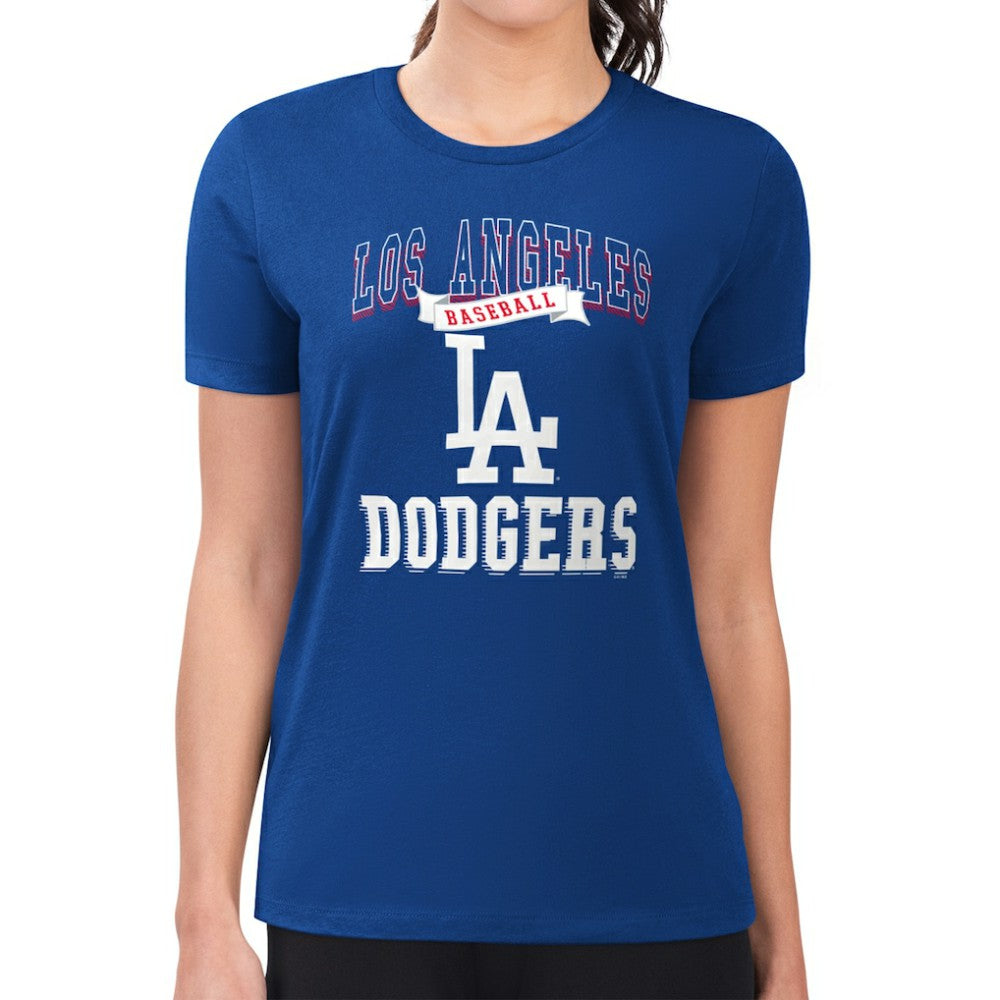 Los Angeles Dodgers G-III 4Her by Carl Banks Women's Super-Slim Fit Lightweight Team Logo Graphic T-Shirt Discount