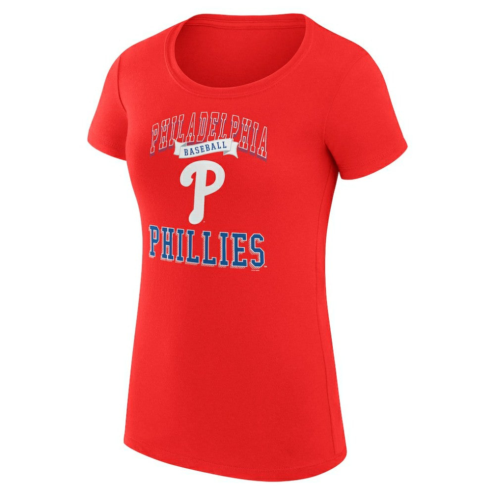 Philadelphia Phillies G-III 4Her by Carl Banks Women's Super-Slim Fit Lightweight Team Logo Graphic T-Shirt Outlet