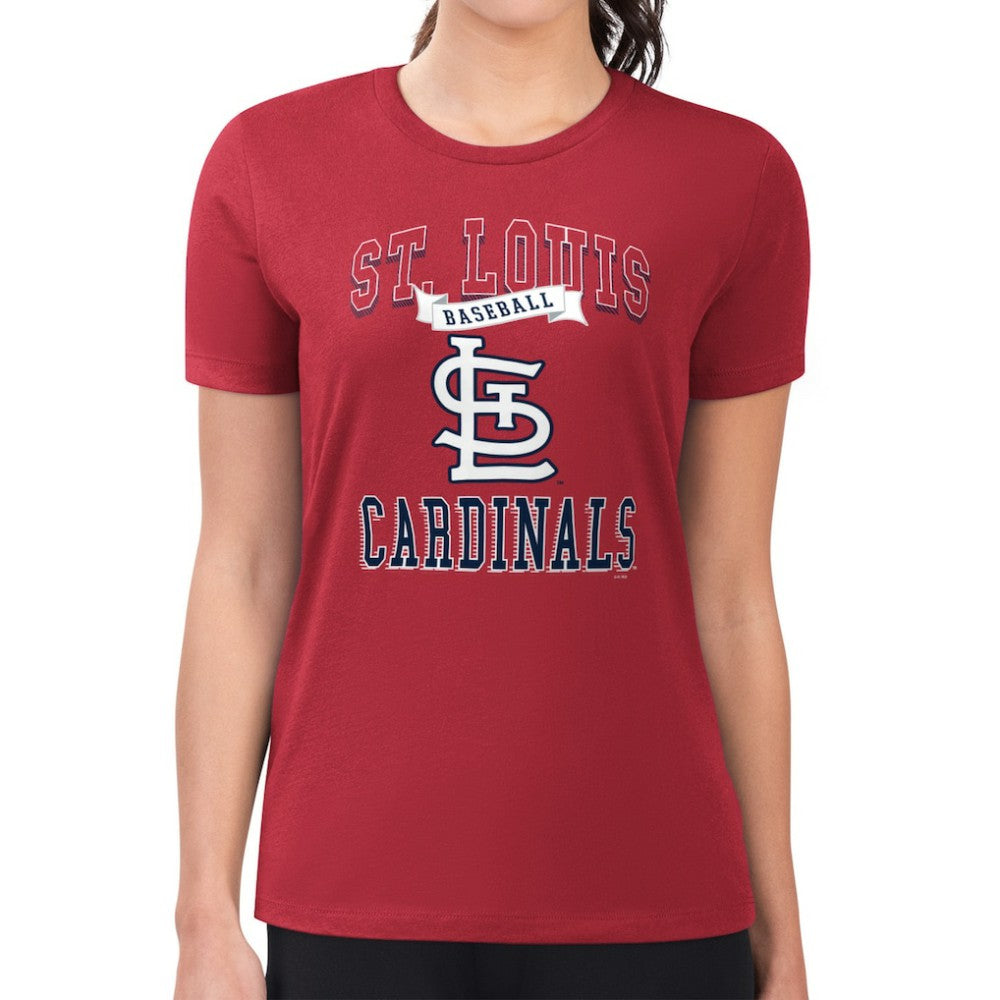 St. Louis Cardinals G-III 4Her by Carl Banks Women's Super-Slim Fit Lightweight Team Logo Graphic T-Shirt Discount