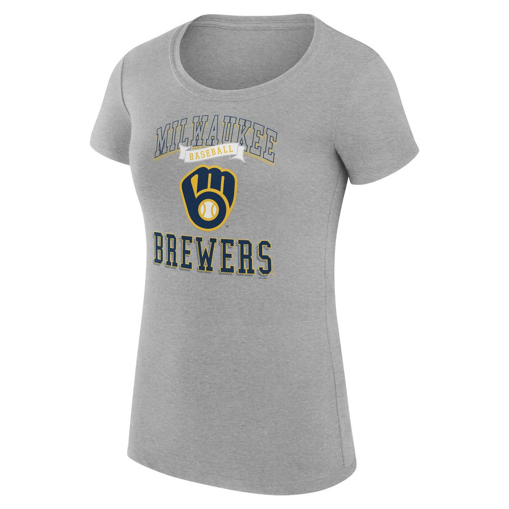 Milwaukee Brewers G-III 4Her by Carl Banks Women's Super-Slim Fit Lightweight Team Logo Graphic T-Shirt Sale