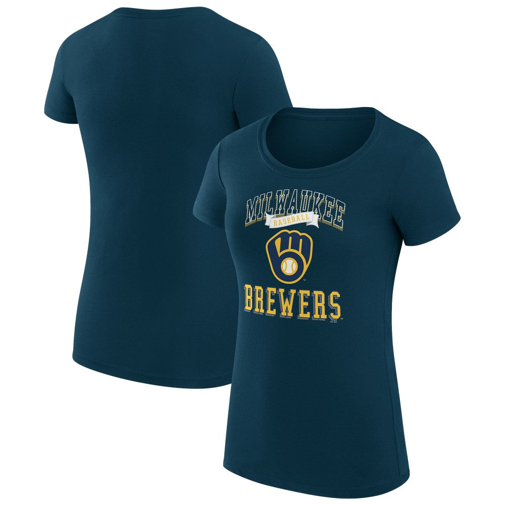 Milwaukee Brewers G-III 4Her by Carl Banks Women's Super-Slim Fit Lightweight Team Logo Graphic T-Shirt Near Me