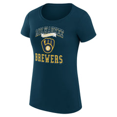 Milwaukee Brewers G-III 4Her by Carl Banks Women's Super-Slim Fit Lightweight Team Logo Graphic T-Shirt Near Me