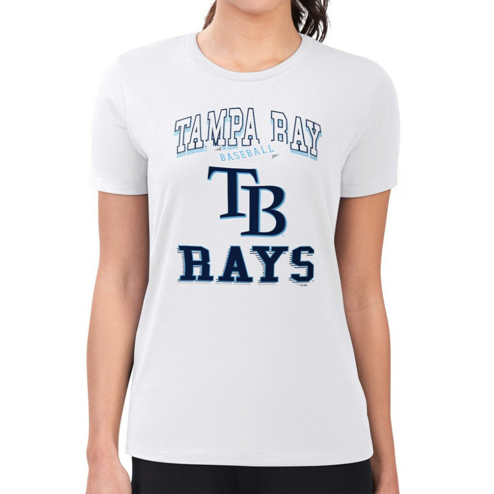 Tampa Bay Rays G-III 4Her by Carl Banks Women's Super-Slim Fit Lightweight Team Logo Graphic T-Shirt Outlet