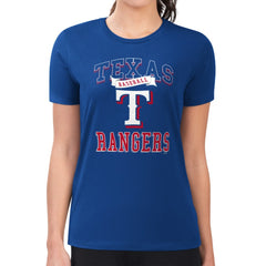 Texas Rangers G-III 4Her by Carl Banks Women's Super-Slim Fit Lightweight Team Logo Graphic T-Shirt Online