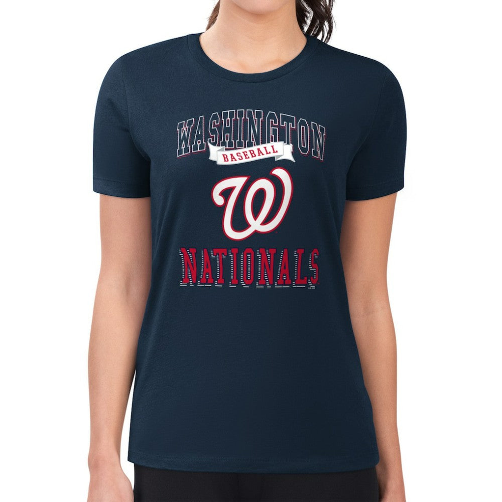 Washington Nationals G-III 4Her by Carl Banks Women's Super-Slim Fit Lightweight Team Logo Graphic T-Shirt Online