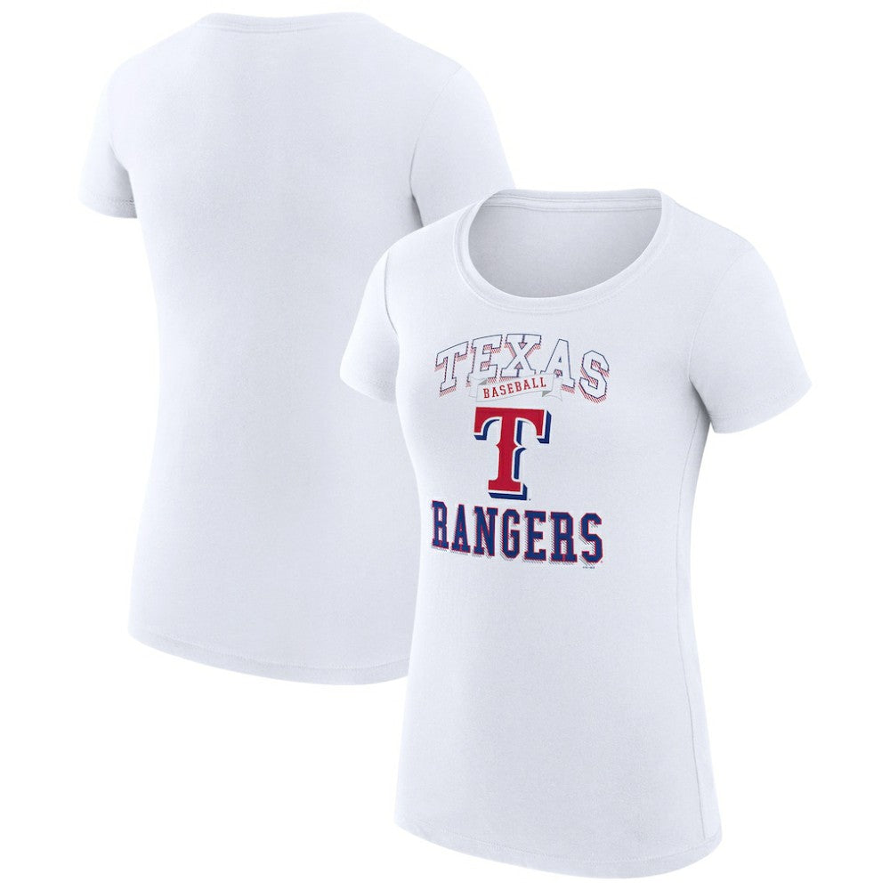 Texas Rangers G-III 4Her by Carl Banks Women's Super-Slim Fit Lightweight Team Logo Graphic T-Shirt Outlet