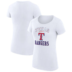 Texas Rangers G-III 4Her by Carl Banks Women's Super-Slim Fit Lightweight Team Logo Graphic T-Shirt Outlet