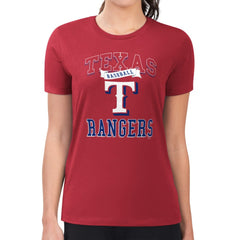 Texas Rangers G-III 4Her by Carl Banks Women's Super-Slim Fit Lightweight Team Logo Graphic T-Shirt for sale