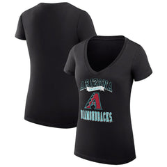 Arizona Diamondbacks G-III 4Her by Carl Banks Women's Super-Slim Fit Lightweight Team Logo Graphic V-Neck T-Shirt Near Me