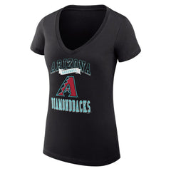 Arizona Diamondbacks G-III 4Her by Carl Banks Women's Super-Slim Fit Lightweight Team Logo Graphic V-Neck T-Shirt Near Me