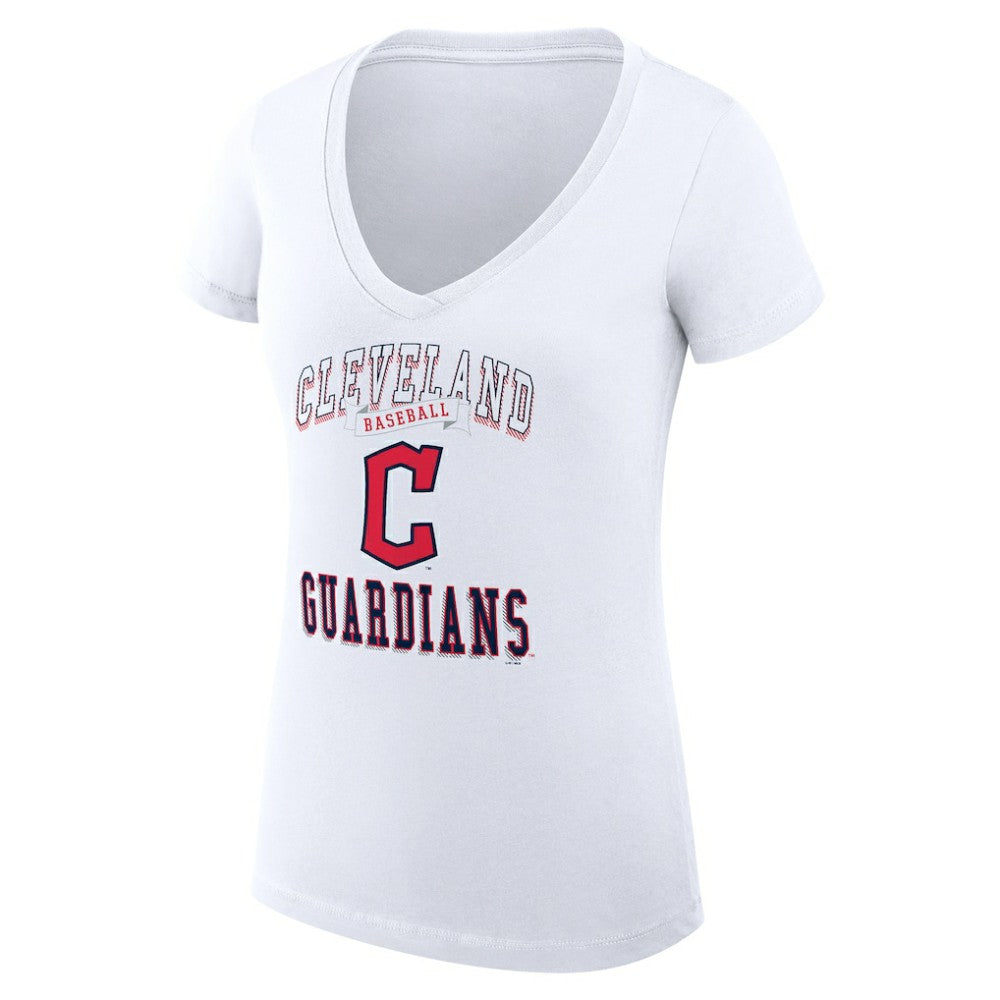 Cleveland Guardians G-III 4Her by Carl Banks Women's Super-Slim Fit Lightweight Team Logo Graphic V-Neck T-Shirt Online