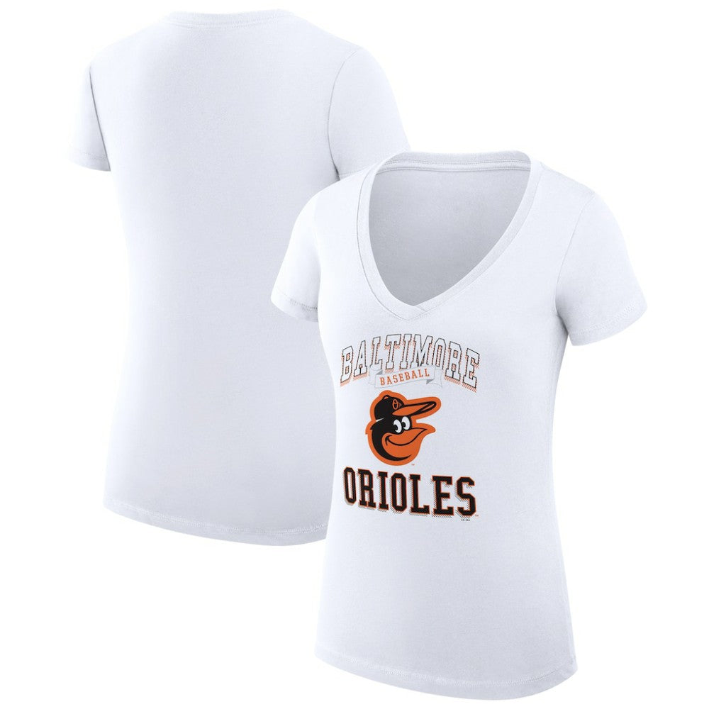 Baltimore Orioles G-III 4Her by Carl Banks Women's Super-Slim Fit Lightweight Team Logo Graphic V-Neck T-Shirt Near Me