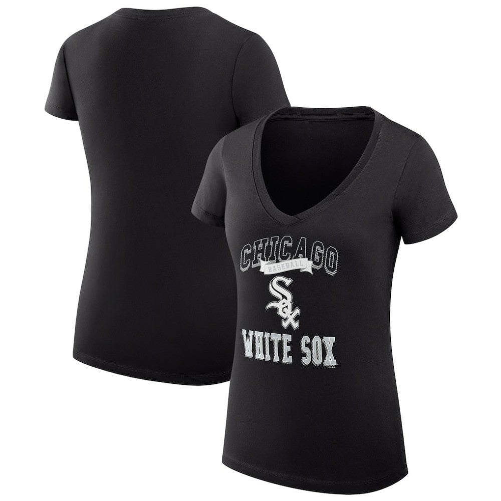 Chicago White Sox G-III 4Her by Carl Banks Women's Super-Slim Fit Lightweight Team Logo Graphic V-Neck T-Shirt Online