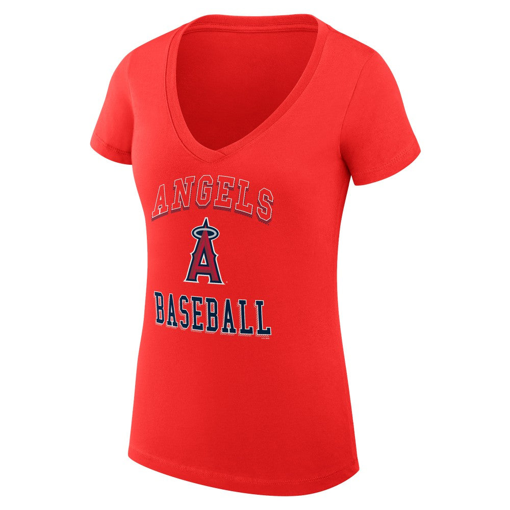 Los Angeles Angels G-III 4Her by Carl Banks Women's Super-Slim Fit Lightweight Team Logo Graphic V-Neck T-Shirt Online