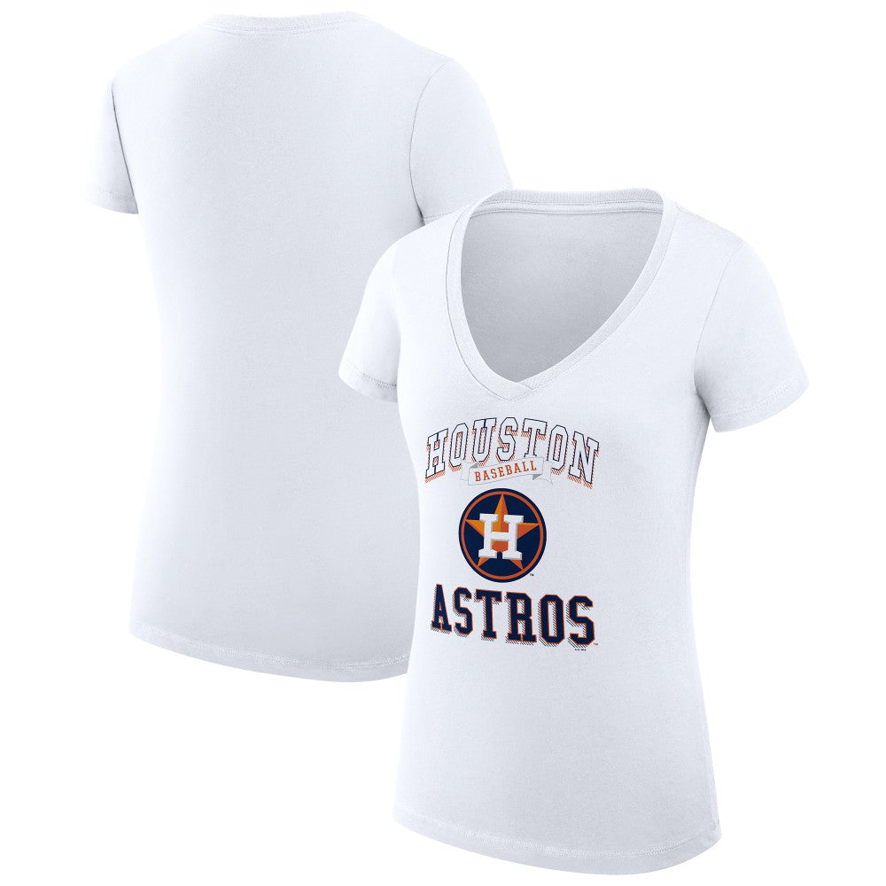 Houston Astros G-III 4Her by Carl Banks Women's Super-Slim Fit Lightweight Team Logo Graphic V-Neck T-Shirt Near Me