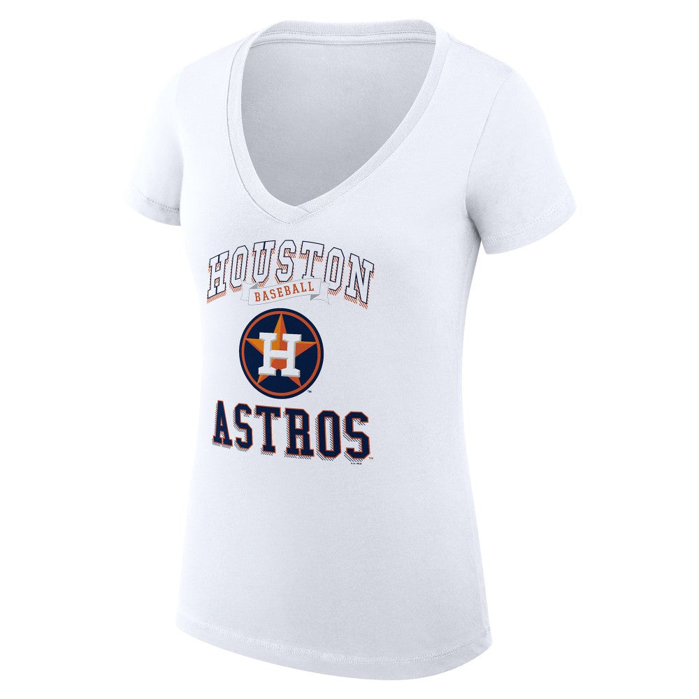Houston Astros G-III 4Her by Carl Banks Women's Super-Slim Fit Lightweight Team Logo Graphic V-Neck T-Shirt Near Me