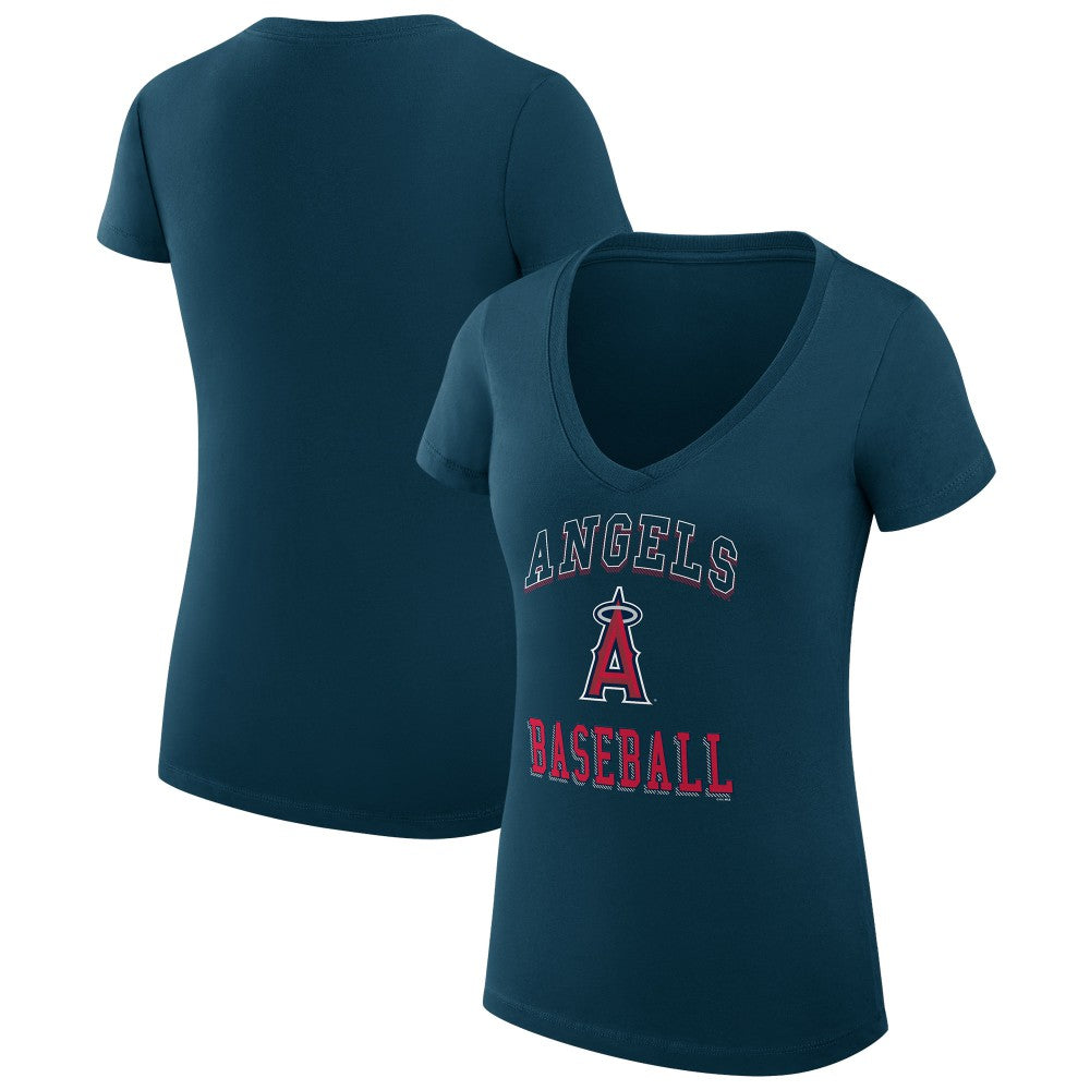 Los Angeles Angels G-III 4Her by Carl Banks Women's Super-Slim Fit Lightweight Team Logo Graphic V-Neck T-Shirt Online