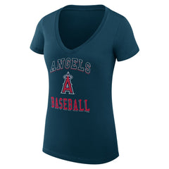 Los Angeles Angels G-III 4Her by Carl Banks Women's Super-Slim Fit Lightweight Team Logo Graphic V-Neck T-Shirt Online