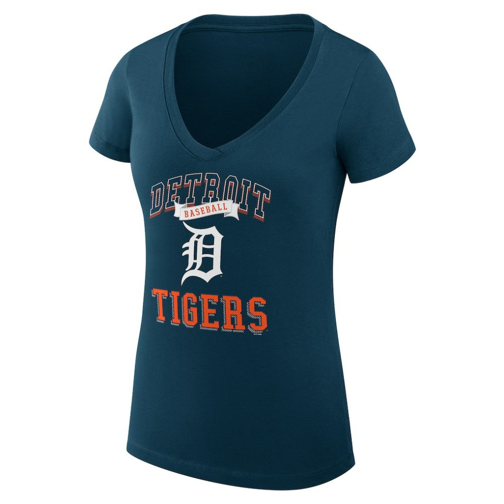 Detroit Tigers G-III 4Her by Carl Banks Women's Super-Slim Fit Lightweight Team Logo Graphic V-Neck T-Shirt Online