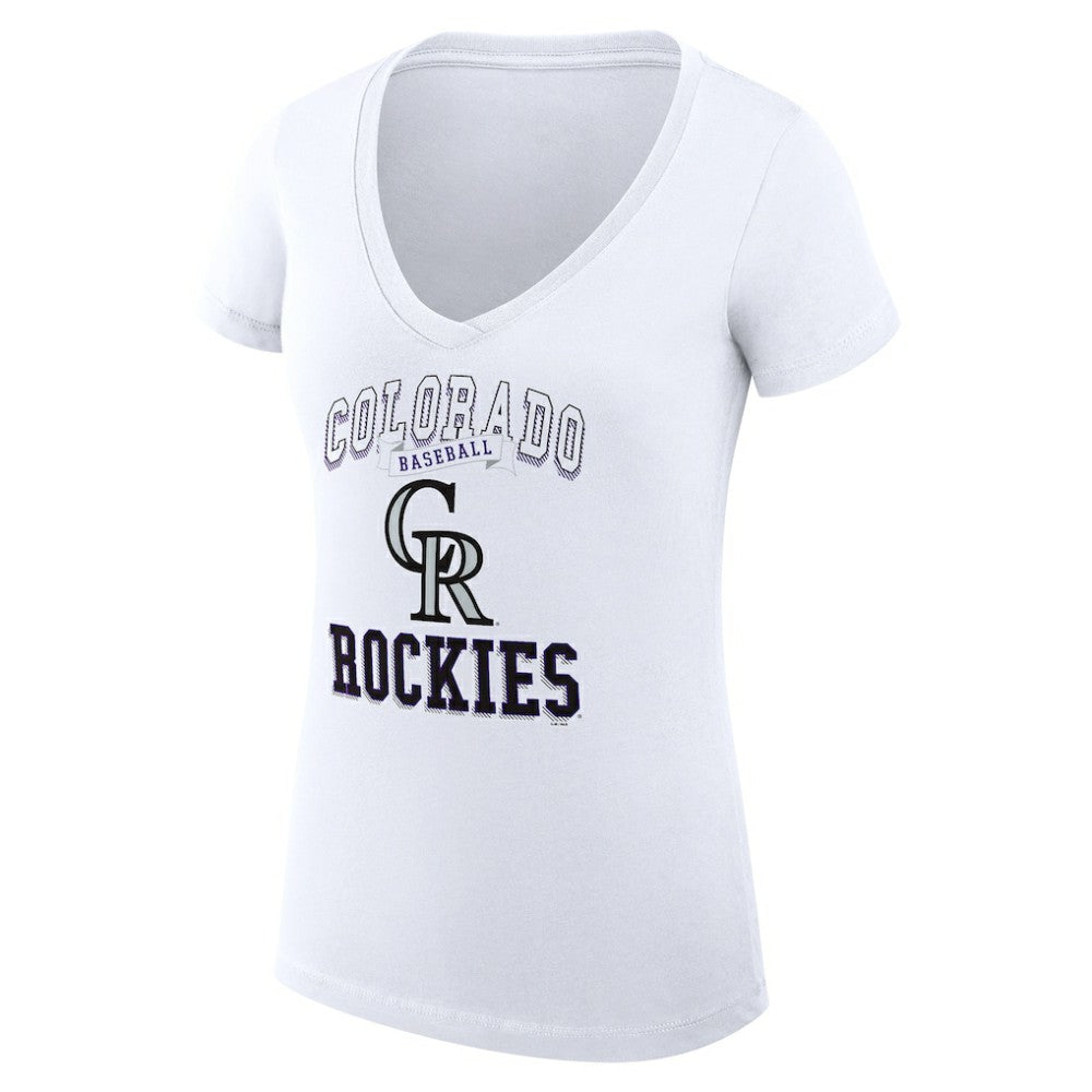 Colorado Rockies G-III 4Her by Carl Banks Women's Super-Slim Fit Lightweight Team Logo Graphic V-Neck T-Shirt Online