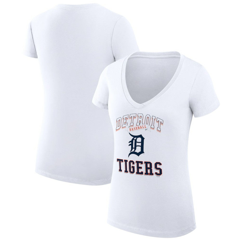 Detroit Tigers G-III 4Her by Carl Banks Women's Super-Slim Fit Lightweight Team Logo Graphic V-Neck T-Shirt for sale