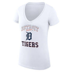 Detroit Tigers G-III 4Her by Carl Banks Women's Super-Slim Fit Lightweight Team Logo Graphic V-Neck T-Shirt for sale