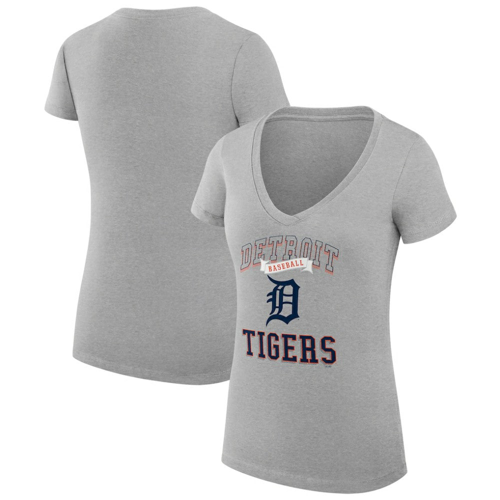 Detroit Tigers G-III 4Her by Carl Banks Women's Super-Slim Fit Lightweight Team Logo Graphic V-Neck T-Shirt Discount