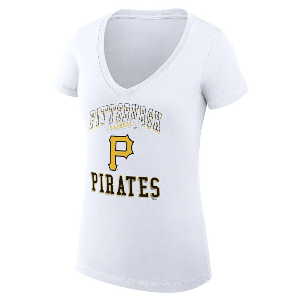 Pittsburgh Pirates G-III 4Her by Carl Banks Women's Super-Slim Fit Lightweight Team Logo Graphic V-Neck T-Shirt Online