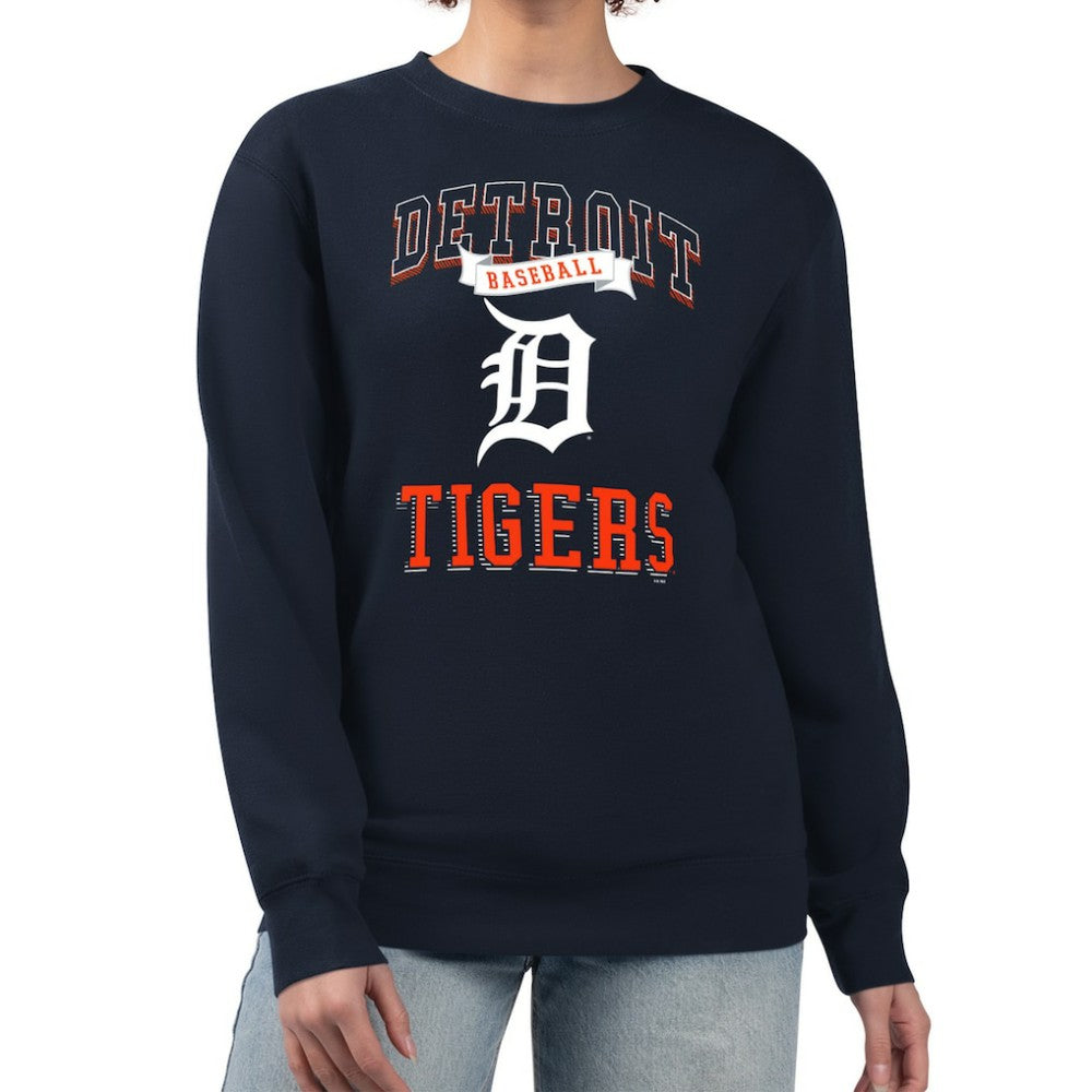 Detroit Tigers G-III 4Her by Carl Banks Women's Team Logo Graphic Tri-Blend Fleece Pullover Sweatshirt Online