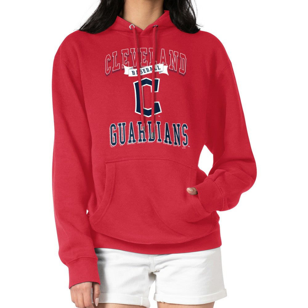 Cleveland Guardians G-III 4Her by Carl Banks Women's Team Logo Graphic Fleece Pullover Hoodie for sale
