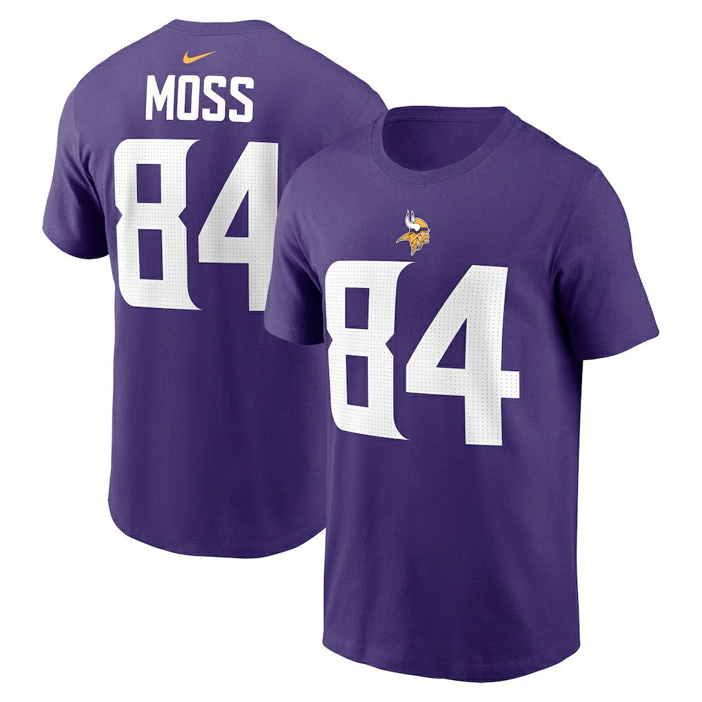 Randy Moss Minnesota Vikings Retired Player Name & Number T-Shirt - Purple - Nike