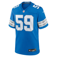 Giovanni Manu Detroit Lions Team Game Jersey - Blue - Nike