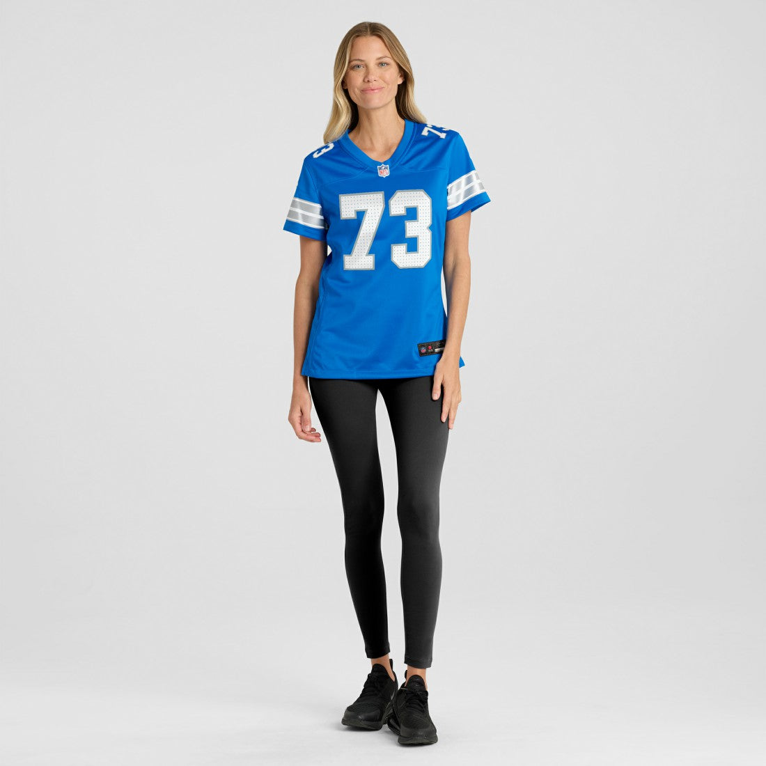 Christian Mahogany Detroit Lions Women's Team Game Jersey - Blue - Nike