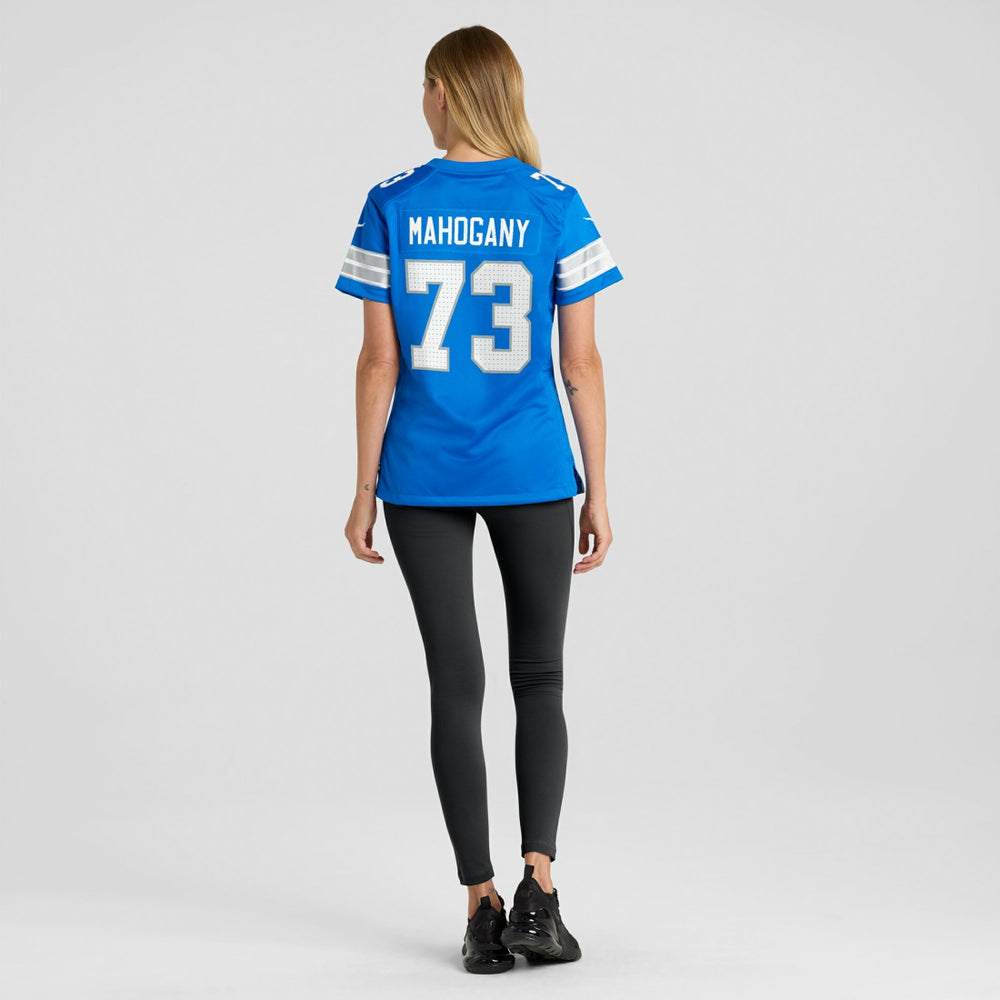 Christian Mahogany Detroit Lions Women's Team Game Jersey - Blue - Nike