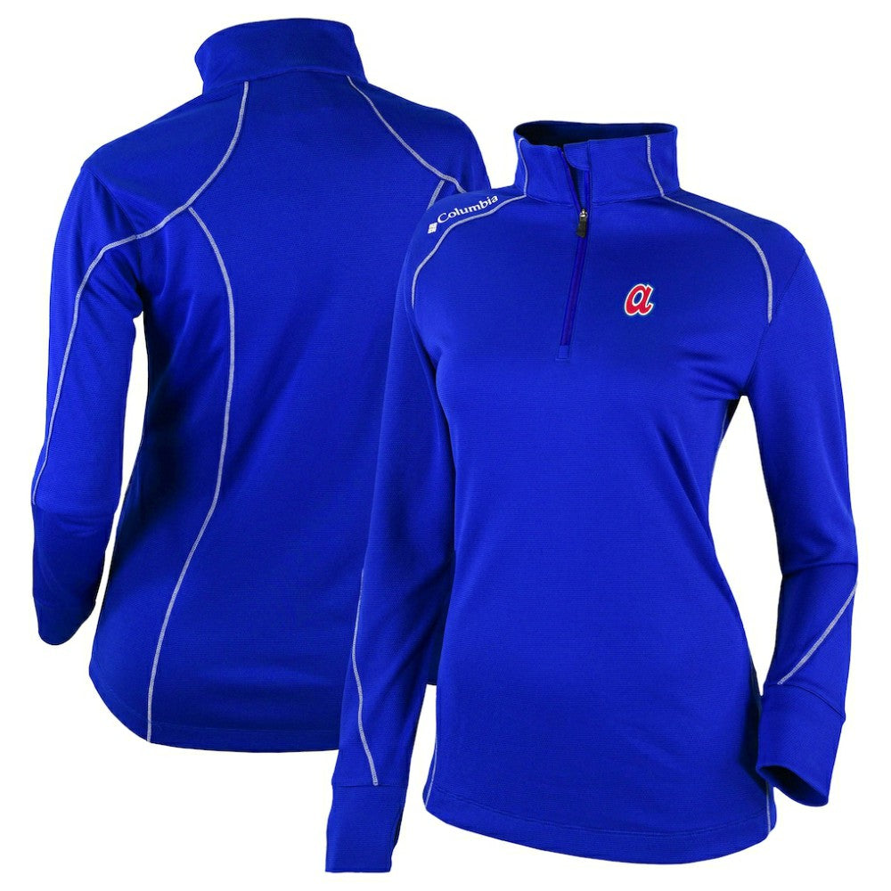 Atlanta Braves Columbia Women's Cooperstown Collection Shotgun 2.0 Omni-Wick Quarter-Zip Top - Royal Online