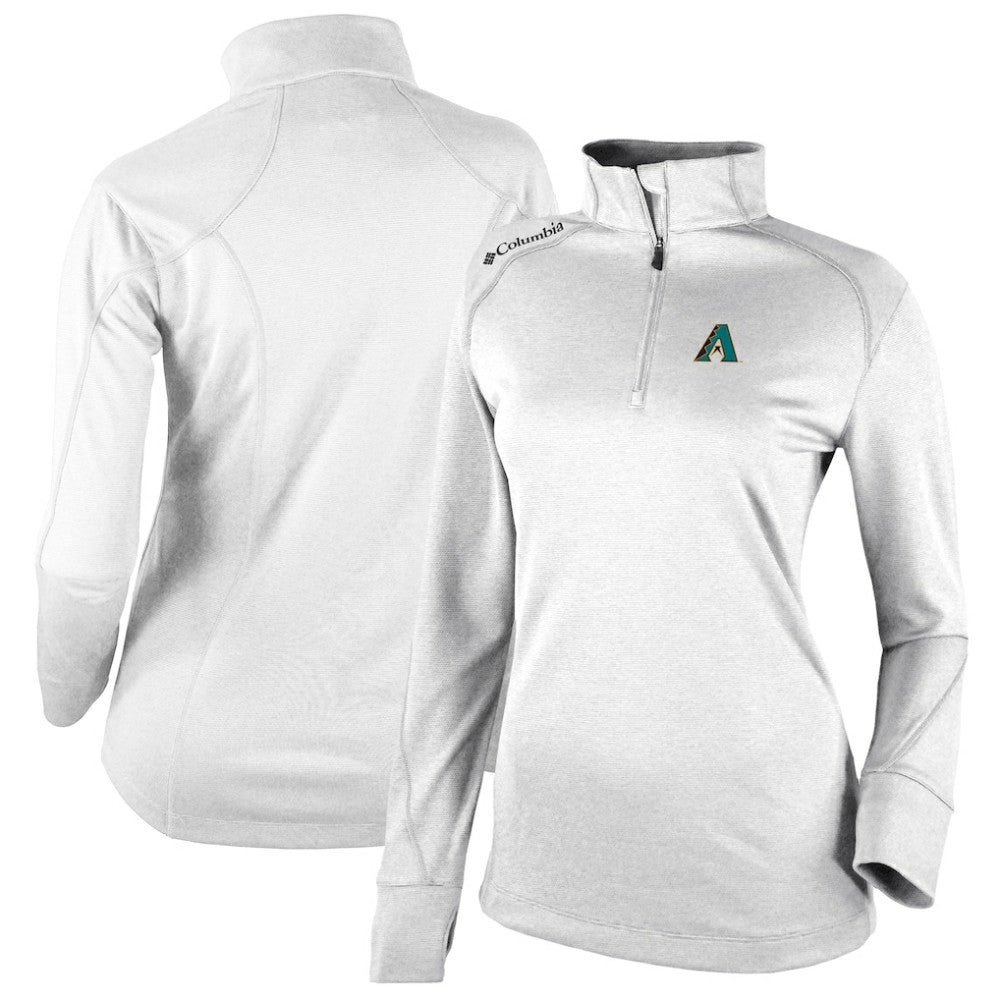 Arizona Diamondbacks Columbia Women's Cooperstown Collection Shotgun 2.0 Omni-Wick Quarter-Zip Top - White Near Me