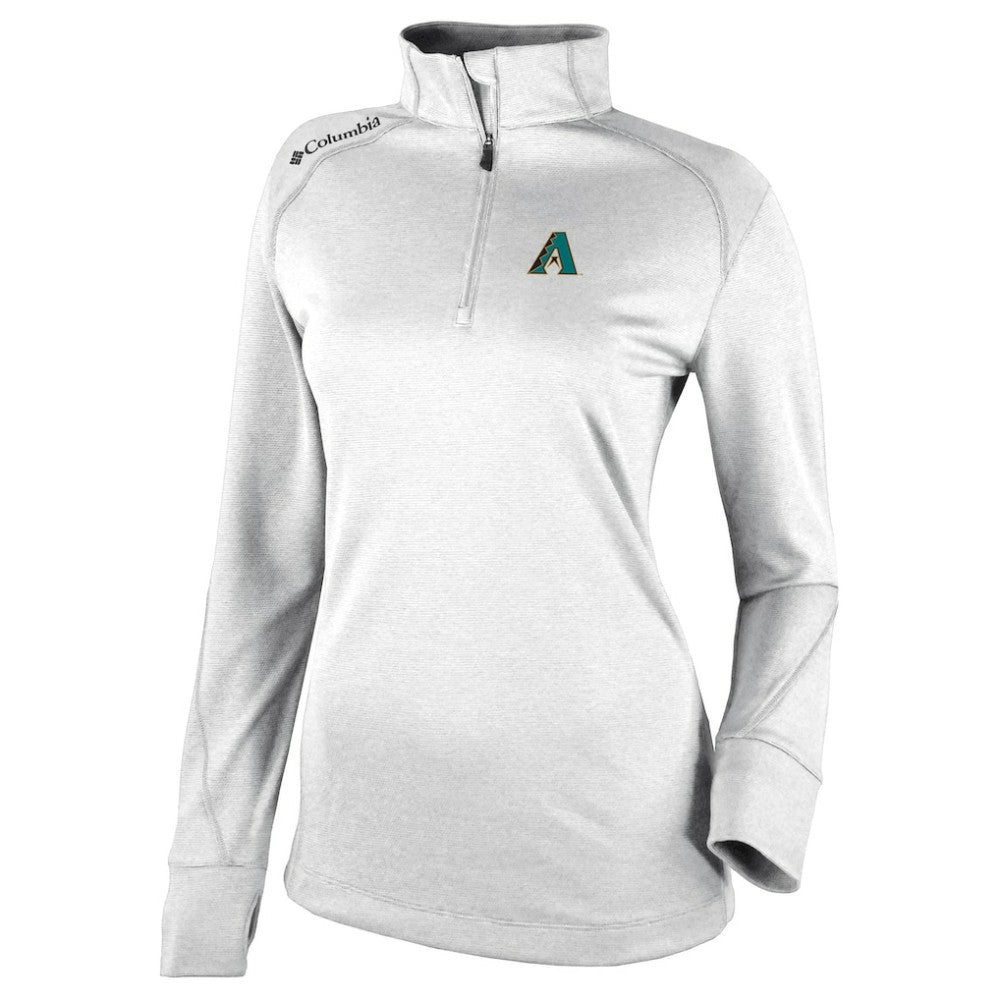 Arizona Diamondbacks Columbia Women's Cooperstown Collection Shotgun 2.0 Omni-Wick Quarter-Zip Top - White Near Me