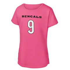 Joe Burrow Cincinnati Bengals Girls Youth Player Name & Number T-Shirt - Pink - NFL