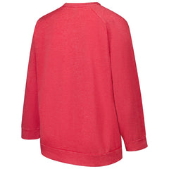 San Francisco 49ers Profile Women's Plus Size Acid Wash Raglan Sweatshirt - Red - NFL