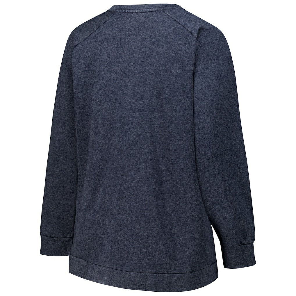 Chicago Bears Profile Women's Plus Size Acid Wash Raglan Sweatshirt - Navy - NFL