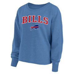 Buffalo Bills Profile Women's Plus Size Acid Wash Raglan Sweatshirt - Royal - NFL